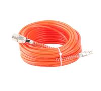 Air Compressor High Pressure Pipe, Air Pneumatic PU Hose with 1/4in NPT Aluminum Rapid Connector, 5mm Inner 8mm Outer Diameter, 20m Flexible Tubing for Auto Repair and Construction (Rouge)