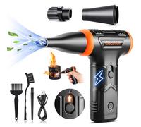 Air comprimé - Dépoussiéreur électrique à vitesse variable de 80 km/h, air en conserve pour PC/ordinateur/blaster/électronique/nettoyage de la maison, souffleur d'air 110 000 tr/min pour pulvériser de