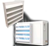Air Conditer r Baffle - Grilles de sortie d'air pour unité extérieure - Couvercle de pompe à chaleur en métal pour condensateur AC (55 x 55 cm) pour une circulation d'air optimale