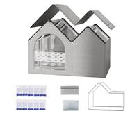 Air Conditioner Cat House,Dog House with AC,Pet Cooling Houses,Pet Cooling Houses,Foldable, with Air Conditioning 10 Ice Packs,for Small,Medium,and Large Dogs and Cats (Grey,Large)