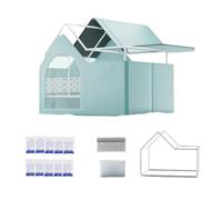 Air Conditioner Cat House,Dog House with AC,Pet Cooling Houses,Pet Cooling Houses,Foldable, with Air Conditioning 10 Ice Packs,for Small,Medium,and Large Dogs and Cats (Green, Medium)