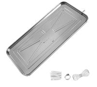 Air Conditioner Drip Pan Water Collector, Condensate Drain Pan, Stainless Steel AC Drip Pan with Drain Kit for Air Conditioner Outdoor Unit(82x3x39cm/32x1x15in)