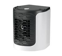 Air Conditioner Fan, Portable Room Cooler, Rechargeable Night Light, 6.3x6.1x6.81 Inches, Built in Water Tank, Compact Design, Cooling Solution for Bedroom Desktop Kitchen Travel Beach