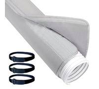 Air Conditioner Hose Cover Wrap, Ac Exhaust Insulation, Protector Sleeve Wrap, Durable Material, Easy Installation Design, Ideal for 5.9 Inch, 5 Inch Diameter Pipe, Gray, Black