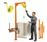 Air Conditioner Lifting Tool Outdoor Unit Installation Bracket + Manual Winch Hoist for Outdoor AC Unit Installation Complete Disassembly Lifting Set Easy Setup 150kg Capacity 15m (15m)
