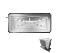 Air Conditioner Outdoor Unit Drip Pan, Metal Drip Tray, Large Drain Pan, Water Tray with Drain Pipe and Installation Kit (Color : Stainless Steel, Size : 100 * 47cm)