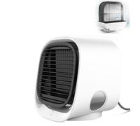 Air Conditioning, Air Cooler, Multifunctional Mini Usb Micro Desktop Mobile Air Conditioner, Portable Air Conditioner, Spray Water Cooling Fanwith Night Light(White)