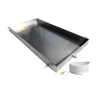 Air conditionné en acier inoxydable, Bac de vidange AC en acier inoxydable 304, cosses soudées, tuyau, plusieurs tailles(110x50cm (43x20in))