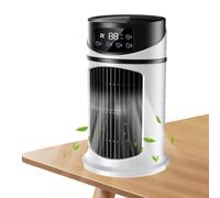 Air Cooler, Desk Humidifying Fan, 12.6x7.48x7.48 Inches Three Speed Cooling Unit, LED Light Climate Solution for Dormitories Bedroom Study Apartment Outdoor Camping Children's Room