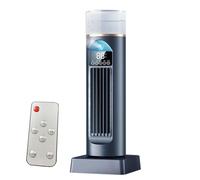 Air Cooler Fan, Bladeless Evaporative Humidifier, Quiet Cooling System, 14.57x5.12x5.12 Inches Remote Control, Adjustable Timer, Compact Space Gadget for Bedroom, Dorm, Office, Indoor Use