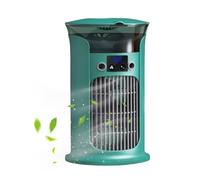 Air Cooler, Humidifying Fan, 9.84x5.91x5.91 Inches 3 Wind Speed & Convenience, Cooling Device with LED Light for Desk Blower, Bedroom Office Camping Study Apartment Children’s Room
