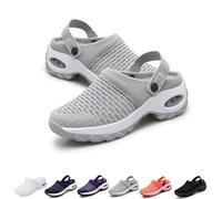 Air Cushion Slip-on Walking Shoes Orthopedic Diabetic Walking Shoes Women's Orthopedic Clogs with Air Cushion Support to Reduce Back and Knee Pressure (Gray,42)