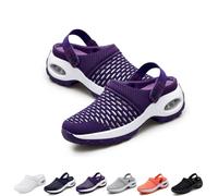 Air Cushion Slip-on Walking Shoes Orthopedic Diabetic Walking Shoes Women's Orthopedic Clogs with Air Cushion Support to Reduce Back and Knee Pressure (Purple,40)
