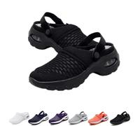 Air Cushion Slip-on Walking Shoes Orthopedic Diabetic Walking Shoes Women's Orthopedic Clogs with Air Cushion Support to Reduce Back and Knee Pressure (Black,40)