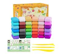 Air Dried Clay - 36 Colors Air Drying Clay, Self-Hardening Flexible Lightweight Soft Dough Set with Sculpting Tools, Sensory Play Kit, Educational Craft Supplies, Art Set for Boys Girls 3-12 Years Old