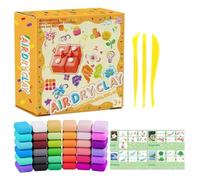 Air Dry Clay - 36 Color Modeling Dough, Soft Flexible Craft Moulding Mud | Lightweight 36 Color Flexible Self Hardening Set | Youth School Holiday Craft Ornaments, Soft Easy Shaping Sculpting Dough Ki