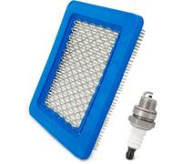 Air Filter Spark Plug for Briggs & Stratton ¿ Spark Plug + Air Filter for Briggs & Stratton,Spark Plug Mower,Air Filter Mower,Replacement Parts for 625/650/675 Mowers
