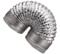 Air flexible du tuyau de conduit en aluminium Ventilation non isolée pour chauffage et refroidissement 125mm(4.9in) 1.5m(4.9ft)