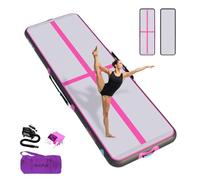 Air Floor 3M 4M Tapis de Gymnastique Gonflable avec Pompe Pratique et 10/20cm d'épaisseur Pistes d'acrobatie Piste Gonflable Air Mat pour Gymnaste Tumbling Yoga Taekwondo