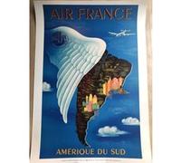 AIR FRANCE - Amerique du Sud - L. BOUCHER 1950 - 50x70 cm - AFFICHE / POSTER G