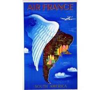 AIR FRANCE - Amerique du Sud - L. BOUCHER 1950 - 50x70 cm - AFFICHE / POSTER G
