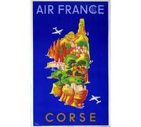 AIR FRANCE - CORSE - L. BOUCHER 1949 - 50x70 cm - AFFICHE / POSTER G