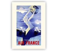 Air France - Dans Tous les Ciels VALERIO 1935 - 50x70cm - AFFICHE G