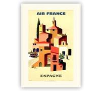 Air France - Espagne VERNIER 1959 - 50x70cm - AFFICHE G