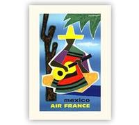 Air France - Mexique - Mexico GEORGET 1962 - 50x70cm - AFFICHE G