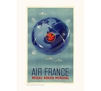 Air France - Réseau Mondial Aérien A032 - 60x80cm - AFFICHE G