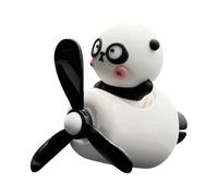 Air Freshener, Car Clip, Cartoon Panda, Rotating Propeller, ABS PVC Build, 2.05x2.09x2.36 inches, for Aromatherapy Perfume Diffuser, Auto Outlet Decor, Living Room Toilet Bedroom Use