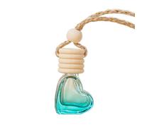 Air Freshener Diffuser Bottle - Heart-Shaped Clear Air Freshener Diffuser Bottles 6ml - Empty Glass Perfume Bottles, Fragrance Aromatherapy Ornament for Rearview Mirror