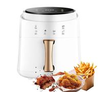 Air Fryer 6 Programmes, Friteuse sans Huile 8L1400W Friteuse à Air Chaud, Ecran Tactile, Grand Tiroir, Antiadhésif Plaque, Nettoyage Facile Friteuse Parfait Pour Les Amateurs de Viande (Blanc)