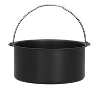 Air Fryer Cake Pan, Carbon Steel Non Stick Round Cake Pot, Air Fryer Pizza Bread Baking Accessories (8 Inch)