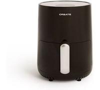 CREATE/FRYER AIR/Friteuse sans huile à air chaude 1,5L Noir/Panier antiadhésif, sélecteur de température 80-200°, arrêt automatique, sans BPA, programmable, 900W