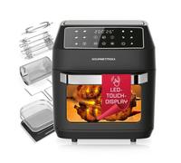 GOURMETmaxx Air Fryer de 12 L | Friteuse à air chaud avec 10 programmes | Écran tactile, minuterie et brochettes | Mini four est idéal pour des poulets < Frire avec presque sans huile | 1700 W