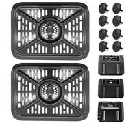 Air Fryer Grill Pan for Ninja AD350CO DZ401 Foodi 10 Quart 6 in 1 DualZone XL 2 Baskets Air Fryer, Replacement Air Fryer Crisper Plate Grill Plate Tray Accessories, Dishwasher Safe