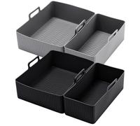 Air Fryer Liners - Parchment Paper Liner | Round Rack Pot for Microwave, Baking Trays,2x Silicone Pot Baking Tray, Multifunctional Air Fryer Inserts for Home, Studio, Restaurants