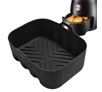 Air Fryer Liners Silicone Micro-wave Liner, 18 x 12 x 2,64 cm Rectangulaire Trai, Réutilisable sans Stick, Baking Helper for Toaster Oven, Kitchen and Vegetables