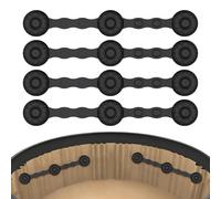 Air Fryer Magnetic Silicone Clips - High-Temperature Resistant Silicone Clips | Secures Baking Paper And Liners | Prevent Paper Shifting And Bending - 4-Pack, Food-Grade Heat-Safe Silicõne