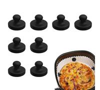 Air Fryer Magnets Silicone Buckle, 8 Pieces Baking Paper Clips, Heat Resistant Reusable Basket Fasteners For Cooking Steaming Roasting Frying Burn Prevention Kitchen Restaurant Use Tool