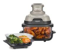 Friteuse sans huile portable NINJA - CRISPI - Récipients 1,4L et 3,8L - 4 programmes prédéfinis - 1400W - Beige