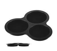 Air Fryer Moule à œufs | Plaque de cuisson à 3 cavités - Moules en silicone pour friteuse à air, four à micro-ondes, petits gâteaux, puddings, tarte, petit déjeuner