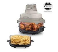 Air fryer - NINJA - CRISPi FN201EUSD2 - 1700 W - 2 récipients en verre 3 8 L + 2 3 L - 4 modes de cuisson - Sans PFAS