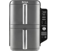 Ninja SL400EU friteuse Double 9,5 L 2470 W Friteuse d’air chaud Noir, Gris