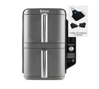 Air fryer Ninja Double Stack XL 9 5 L avec tablier et deux maniques en silicone SL400LOT