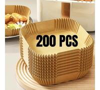Air Fryer Paper Liners Disposable Oil-proof Waterproof Baking Paper Round Square And Rectangle Parchment Kitchen Party Supplies C-200PCS