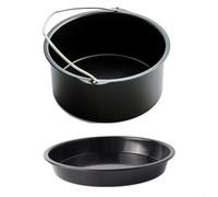 Air Fryer Plaque de cuisson antiadhésive et poêle à pizza pour des méthodes de cuisson saines qui réduisent la consommation d'huile et accélèrent le temps de préparation des repas quotidiens (20,3 cm)