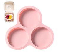 Air Fryer Poêle à œufs - Moule à muffins rond Air Fryer Pancake en silicone avec 3 cavités - Moule à friteuse à air antiadhésif pour la cuisson, poêle à pain à hamburger, accessoire pour friteuse à
