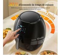 Air-fryer puissant sans-huile 8L 2000W, écran tactile LED, 8 programmes de cuisson, température réglable de 80 FRITEUSE ELECTRIQUE